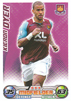 Kieron Dyer West Ham United 2008/09 Topps Match Attax #335